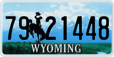 WY license plate 7921448