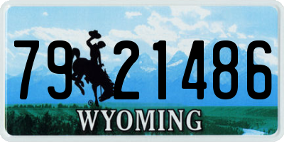 WY license plate 7921486