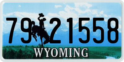 WY license plate 7921558