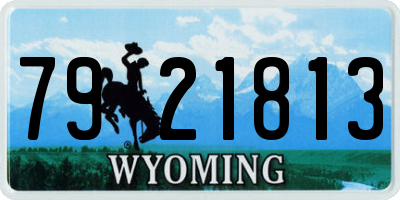 WY license plate 7921813