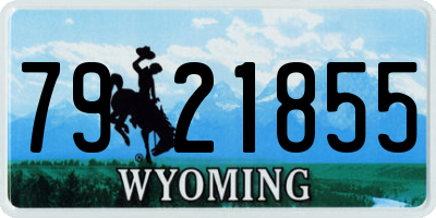 WY license plate 7921855