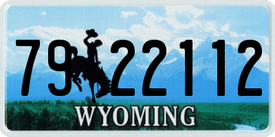 WY license plate 7922112