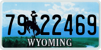 WY license plate 7922469