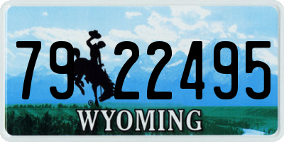 WY license plate 7922495