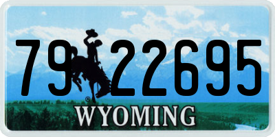 WY license plate 7922695