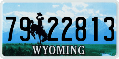 WY license plate 7922813