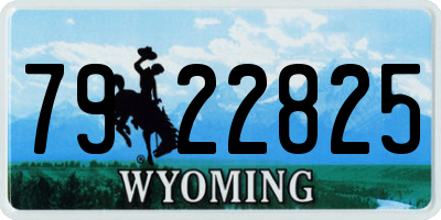 WY license plate 7922825