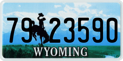 WY license plate 7923590