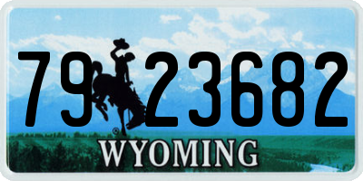 WY license plate 7923682
