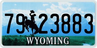 WY license plate 7923883