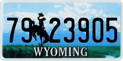 WY license plate 7923905