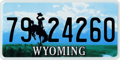 WY license plate 7924260