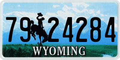 WY license plate 7924284
