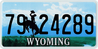 WY license plate 7924289