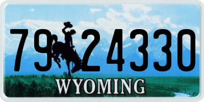 WY license plate 7924330