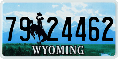 WY license plate 7924462