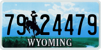 WY license plate 7924479