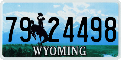 WY license plate 7924498