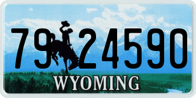 WY license plate 7924590