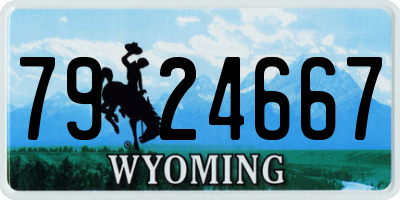 WY license plate 7924667
