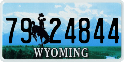 WY license plate 7924844