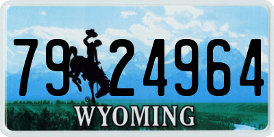 WY license plate 7924964