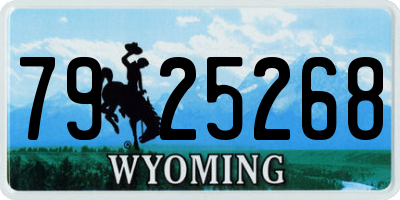 WY license plate 7925268