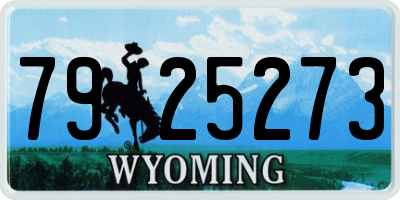 WY license plate 7925273