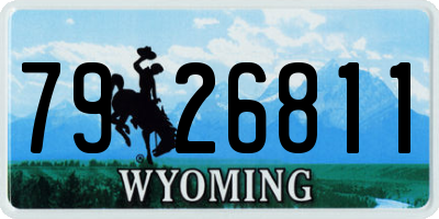 WY license plate 7926811