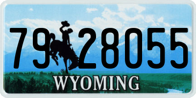 WY license plate 7928055