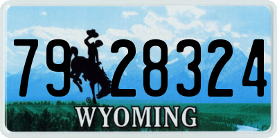 WY license plate 7928324