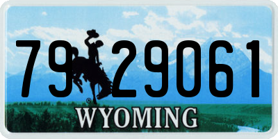 WY license plate 7929061