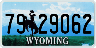 WY license plate 7929062