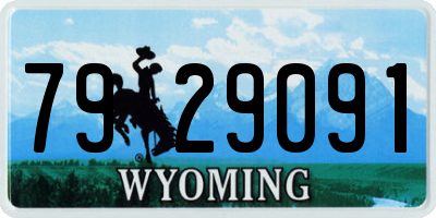 WY license plate 7929091