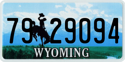 WY license plate 7929094