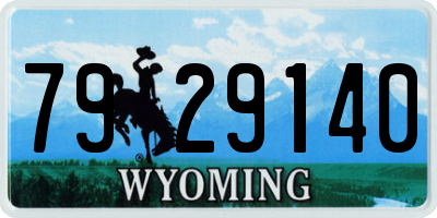 WY license plate 7929140