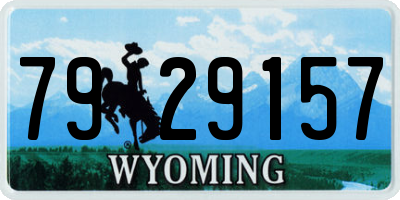 WY license plate 7929157
