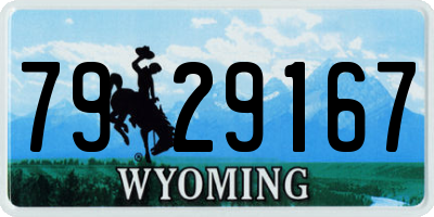 WY license plate 7929167