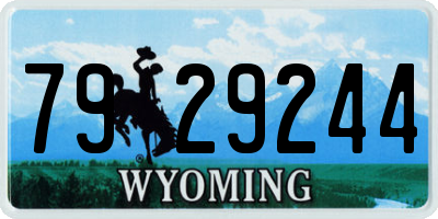WY license plate 7929244