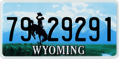 WY license plate 7929291