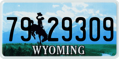 WY license plate 7929309