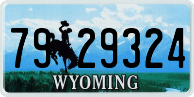 WY license plate 7929324