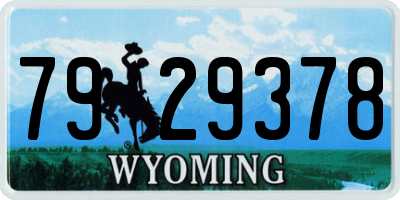 WY license plate 7929378