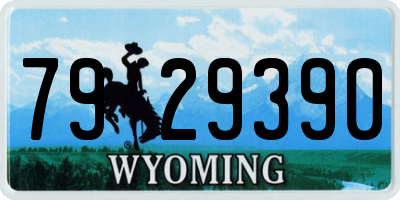 WY license plate 7929390