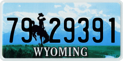 WY license plate 7929391