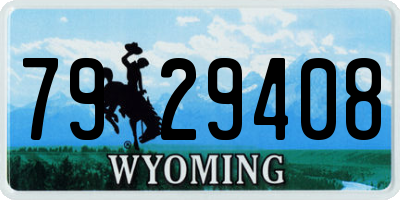 WY license plate 7929408