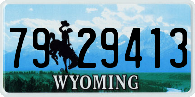 WY license plate 7929413