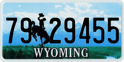 WY license plate 7929455