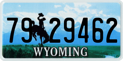 WY license plate 7929462