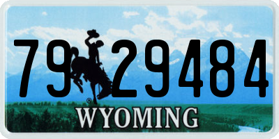 WY license plate 7929484